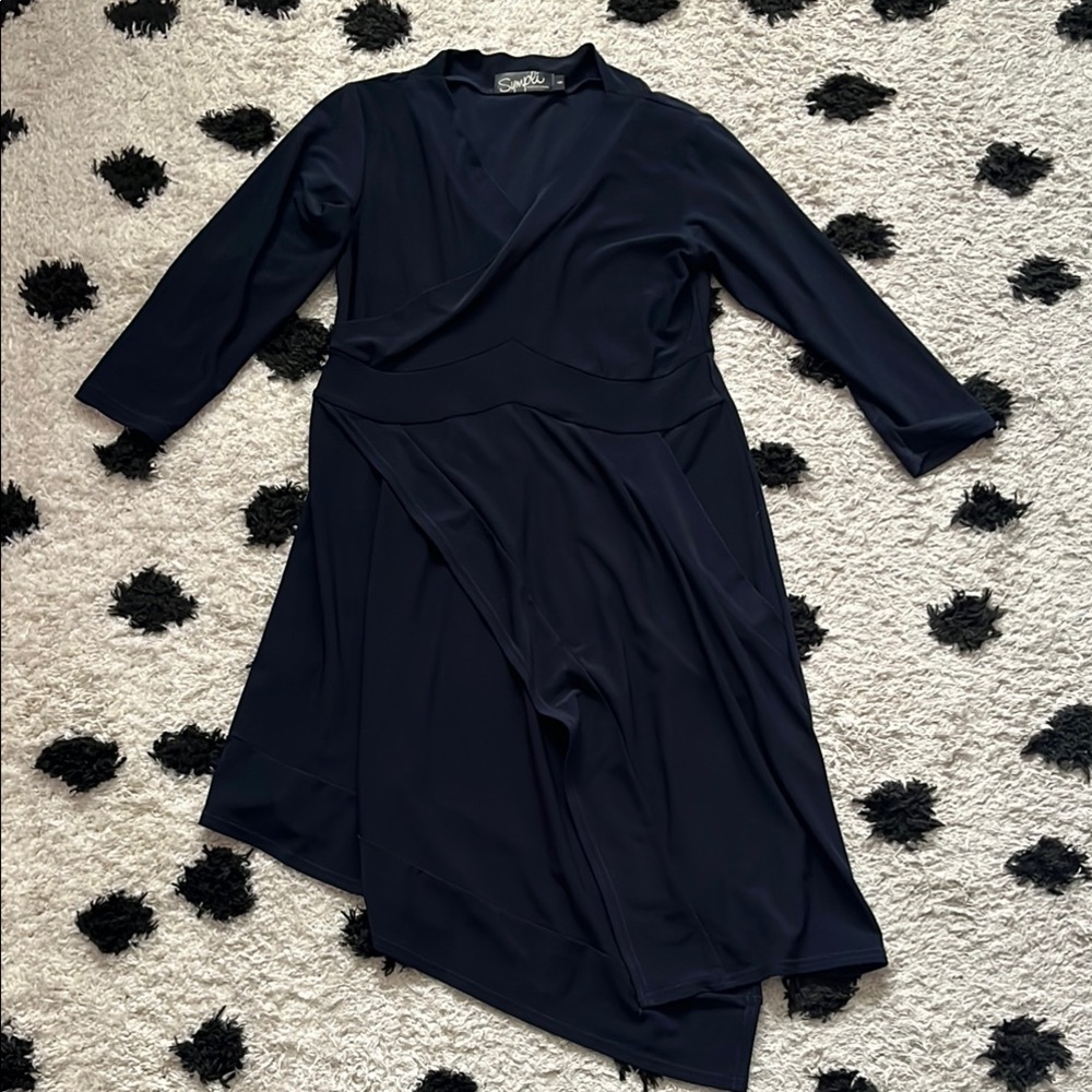 Sympli size 6 Elegant Wrap Dress simple and casual comfortable